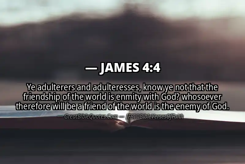 Bible verse: JAMES 4:4 Image