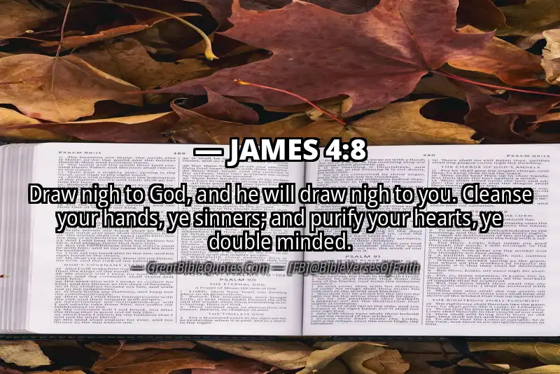 Bible verse: JAMES 4:8 Image