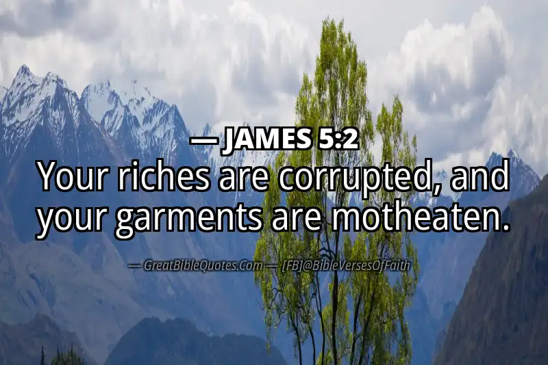 Bible verse: JAMES 5:2 Image