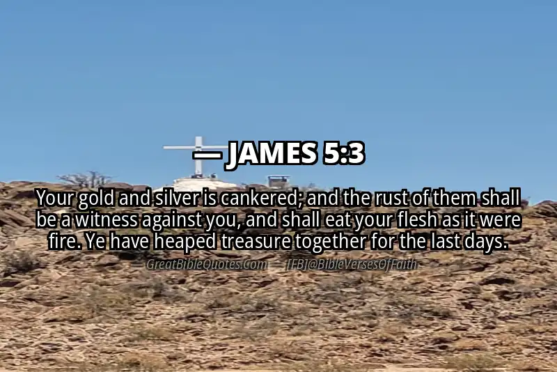 Bible verse: JAMES 5:3 Image