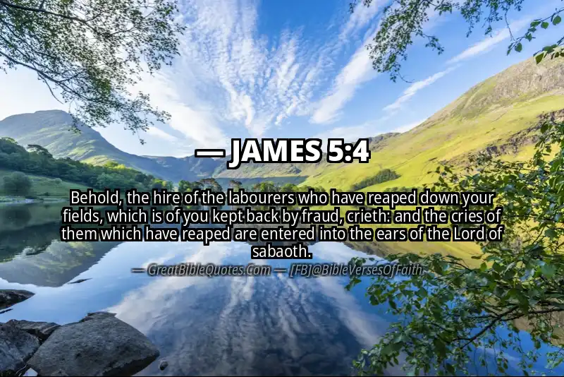 Bible verse: JAMES 5:4 Image