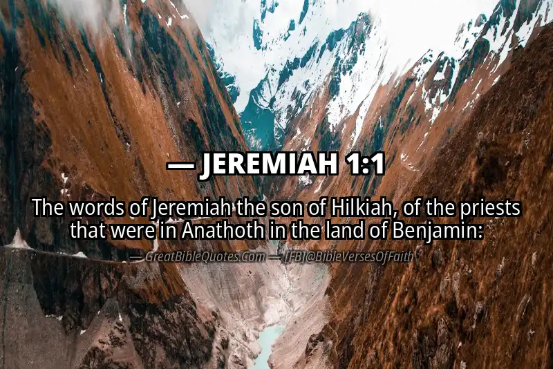 JEREMIAH 1:1 Verse Image
