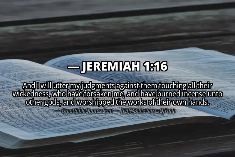 Bible verse: JEREMIAH 1:16 Image