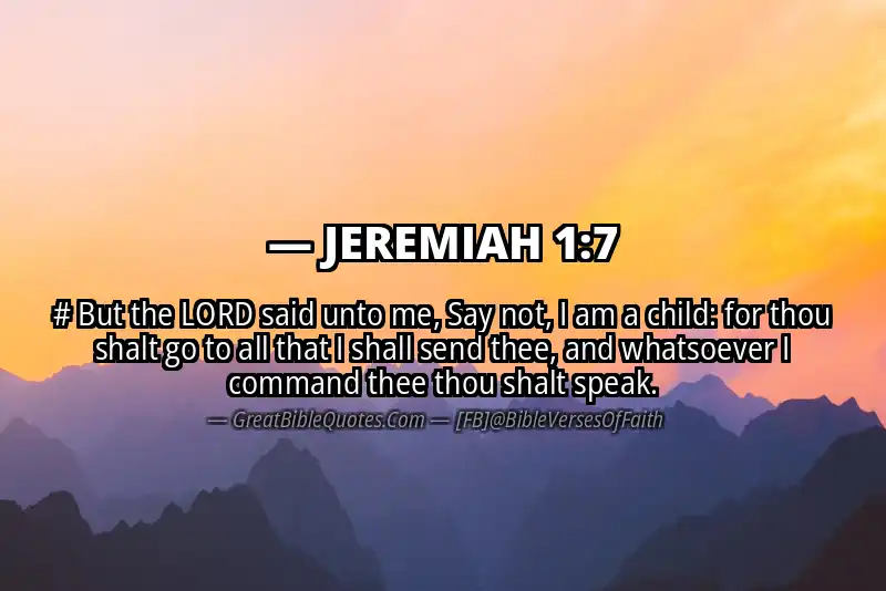 JEREMIAH 1:7 Verse Image