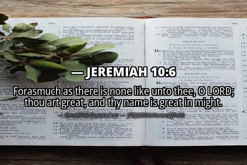 JEREMIAH 10:6 Verse
