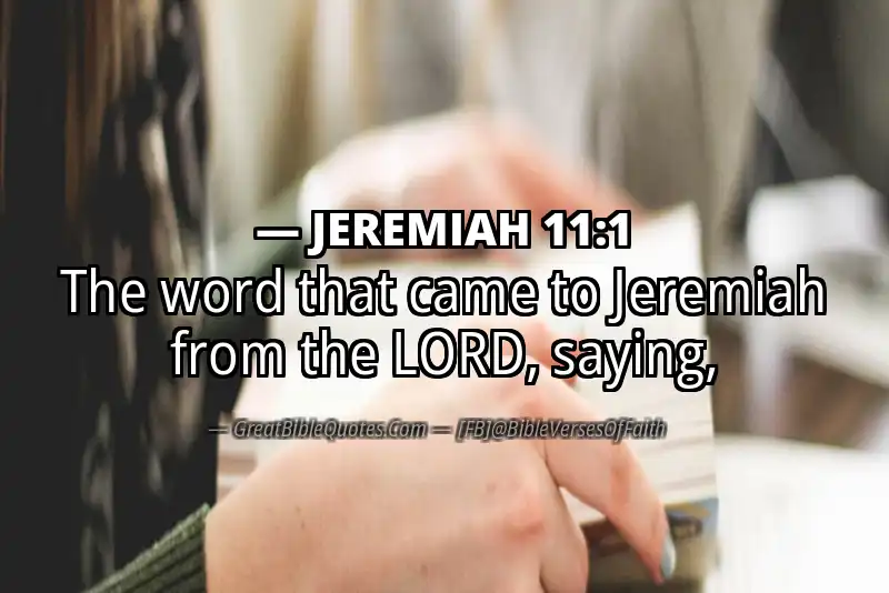 JEREMIAH 11:1 Verse