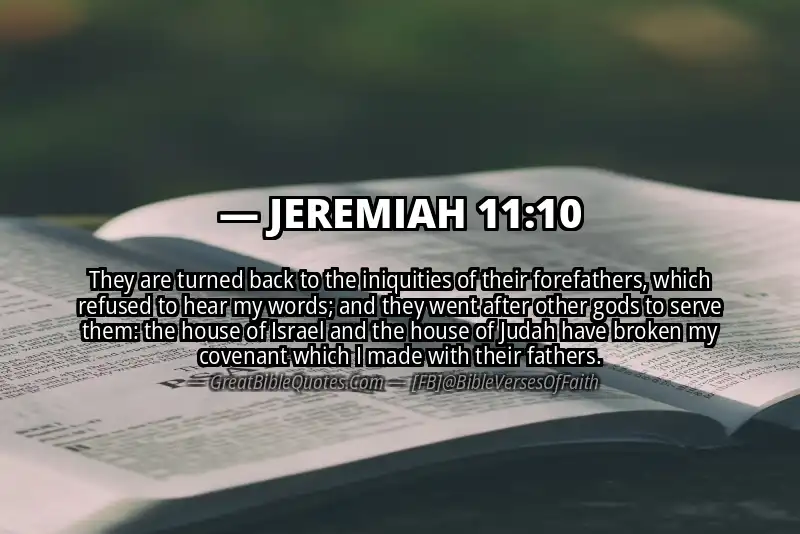 JEREMIAH 11:10 Verse