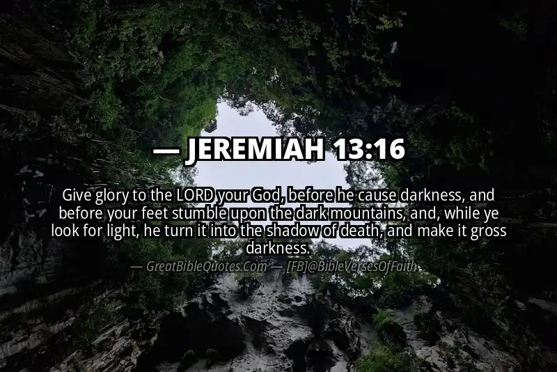 JEREMIAH 13:16 Verse
