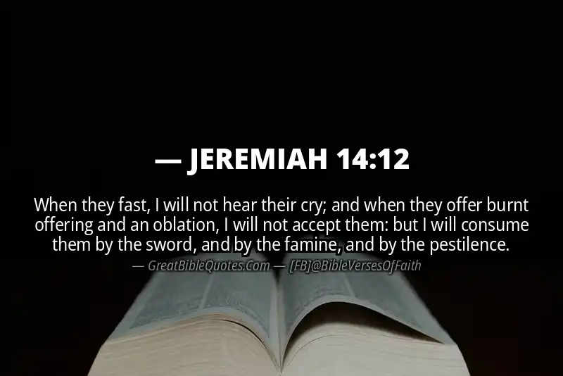 JEREMIAH 14:12 Verse