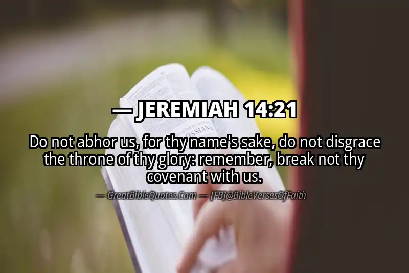 JEREMIAH 14:21 Verse