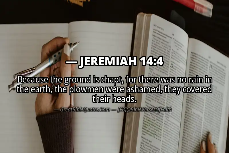 JEREMIAH 14:4 Verse