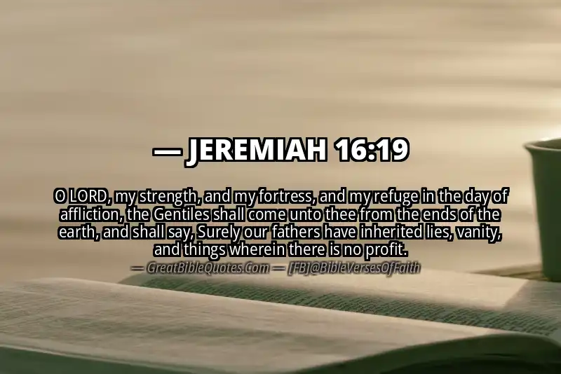 JEREMIAH 16:19 Verse