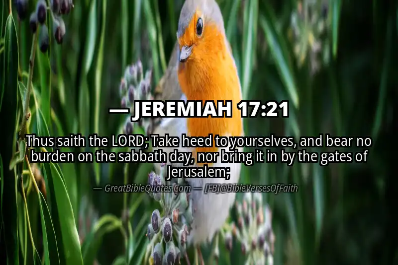 JEREMIAH 17:21 Verse
