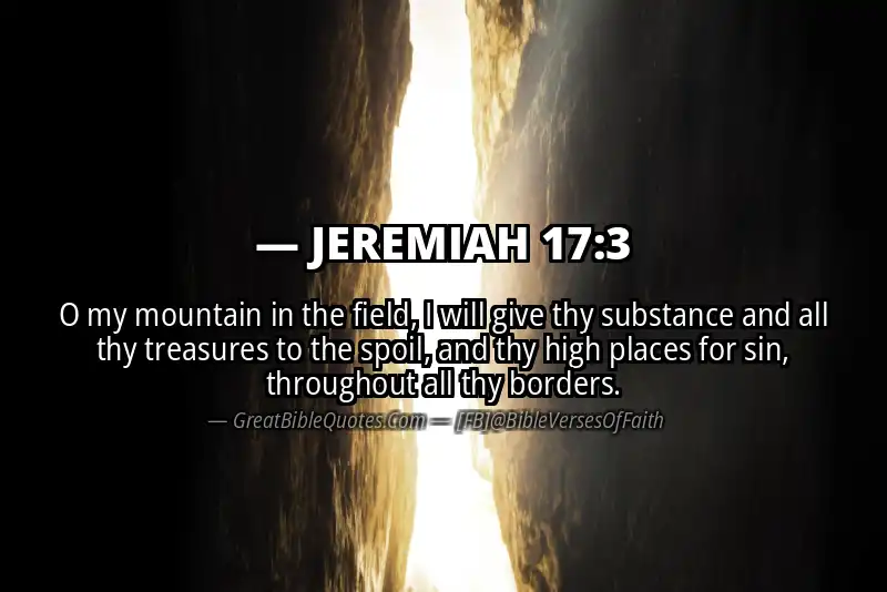 JEREMIAH 17:3 Verse Image