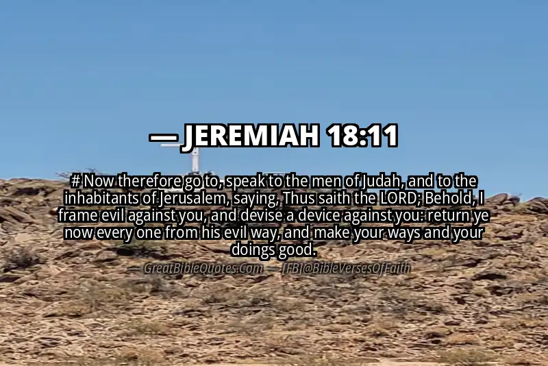 JEREMIAH 18:11 Verse Image