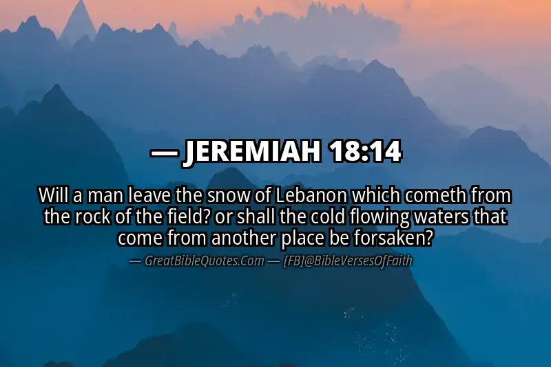 JEREMIAH 18:14 Verse