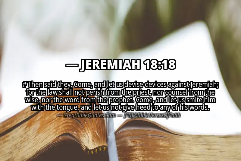 JEREMIAH 18:18 Verse