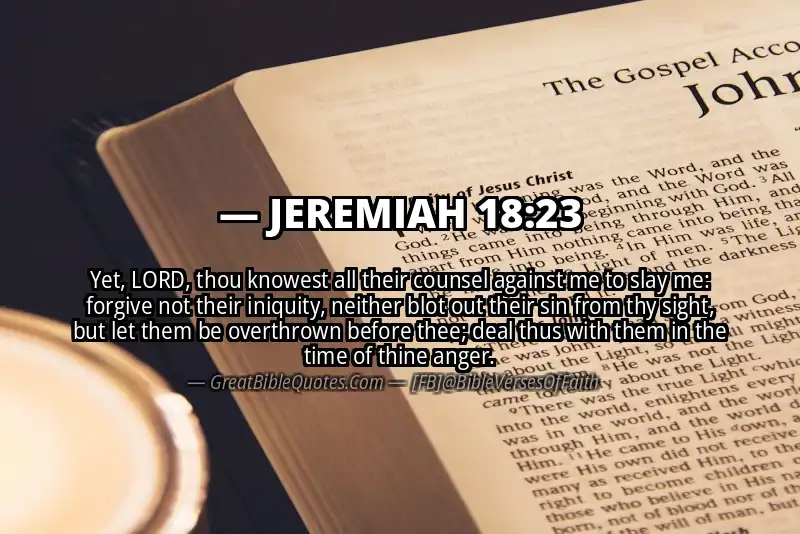 JEREMIAH 18:23 Verse