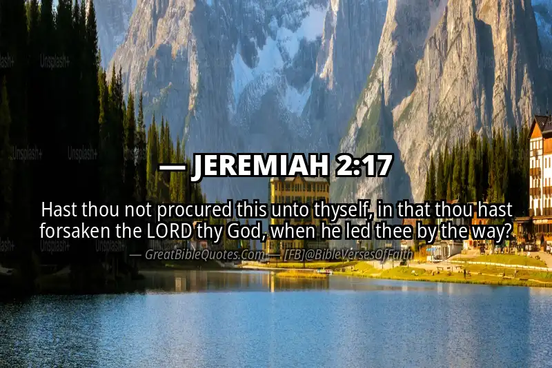 Bible verse: JEREMIAH 2:17 Image