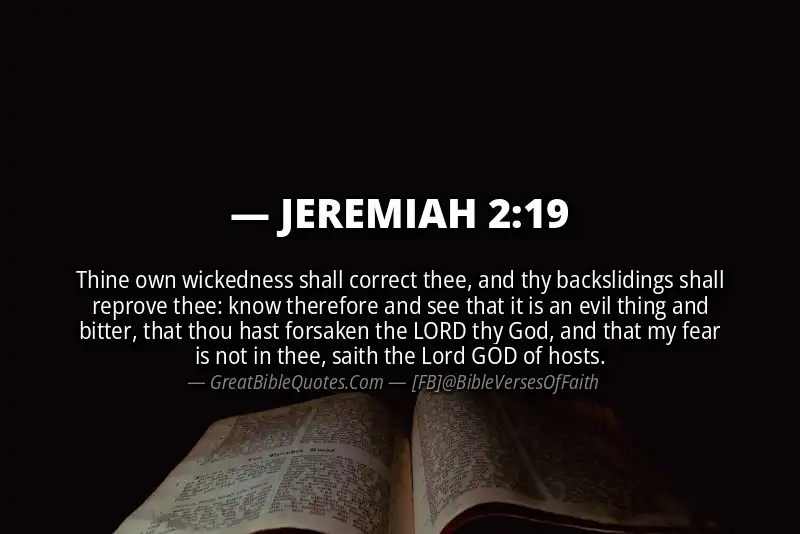 Bible verse: JEREMIAH 2:19 Image