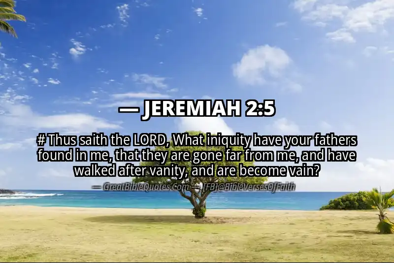 Bible verse: JEREMIAH 2:5 Image