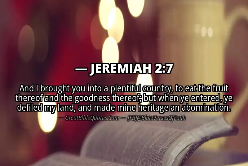 JEREMIAH 2:7 Verse Image