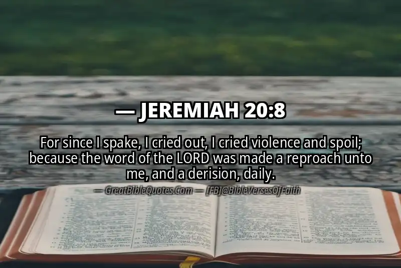 JEREMIAH 20:8 Verse