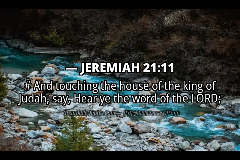 JEREMIAH 21:11 Verse