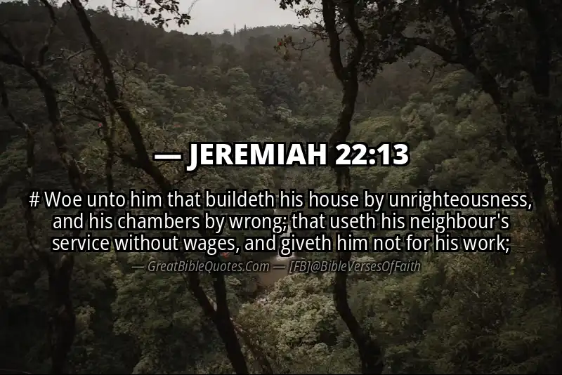 JEREMIAH 22:13 Verse