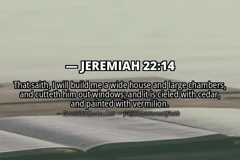 JEREMIAH 22:14 Verse