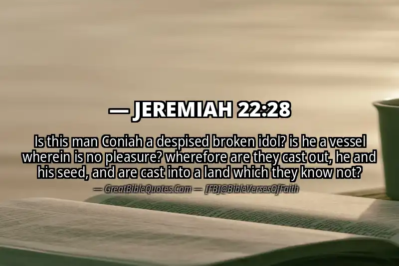 JEREMIAH 22:28 Verse
