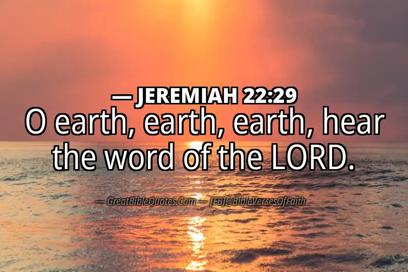 JEREMIAH 22:29 Verse