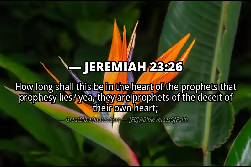 JEREMIAH 23:26 Verse