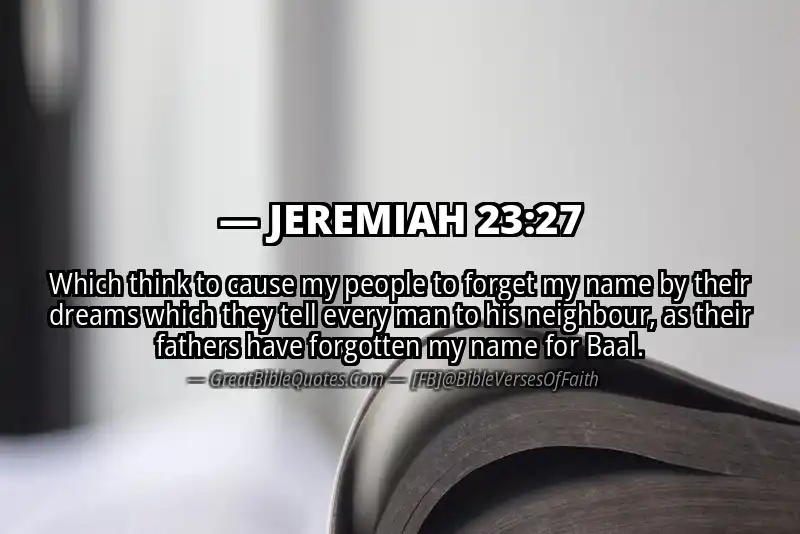 JEREMIAH 23:27 Verse