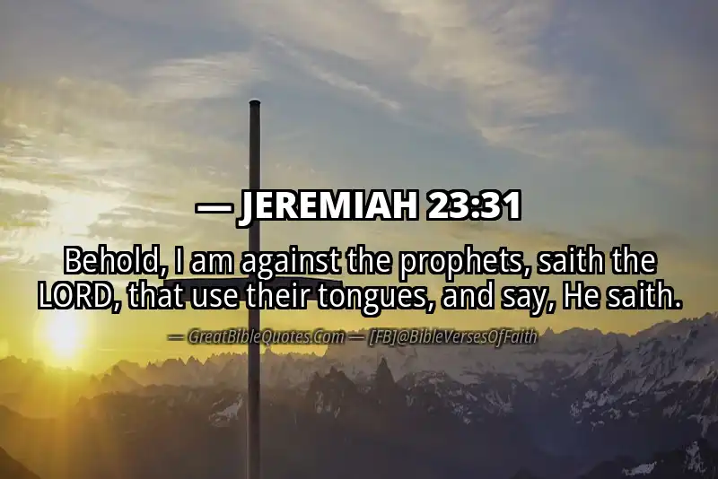 JEREMIAH 23:31 Verse
