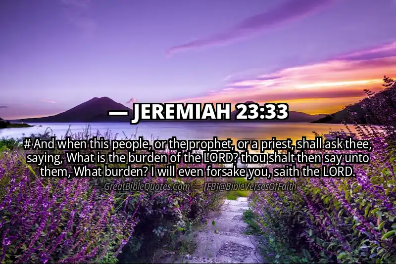 JEREMIAH 23:33 Verse