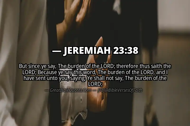JEREMIAH 23:38 Verse