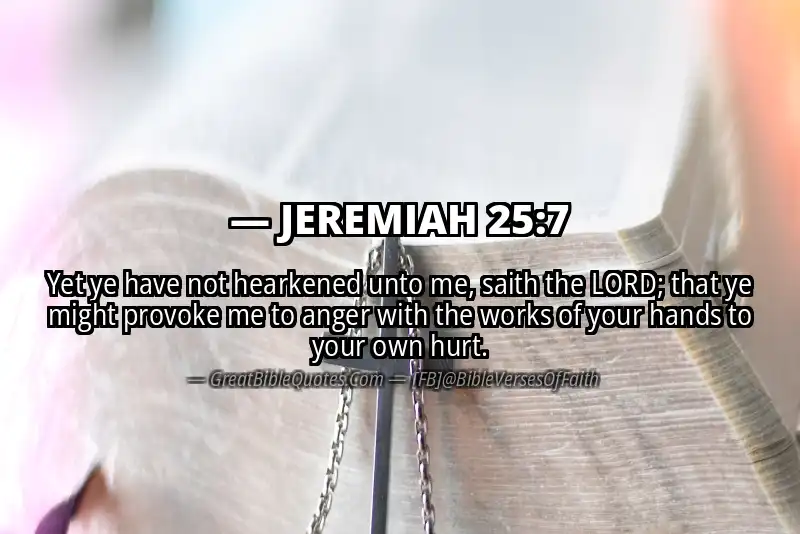JEREMIAH 25:7 Verse Image