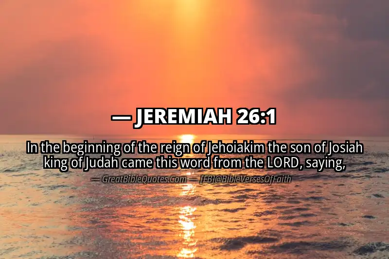 JEREMIAH 26:1 Verse