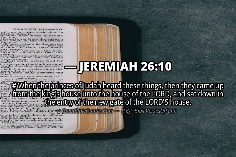 JEREMIAH 26:10 Verse