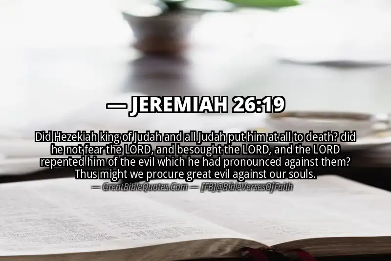 JEREMIAH 26:19 Verse