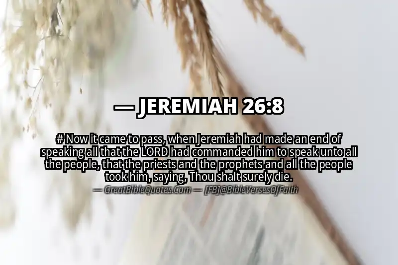 JEREMIAH 26:8 Verse