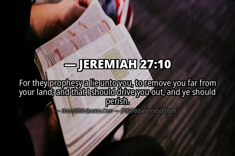 JEREMIAH 27:10 Verse