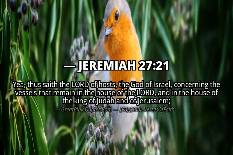 JEREMIAH 27:21 Verse