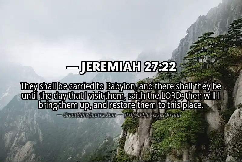 JEREMIAH 27:22 Verse