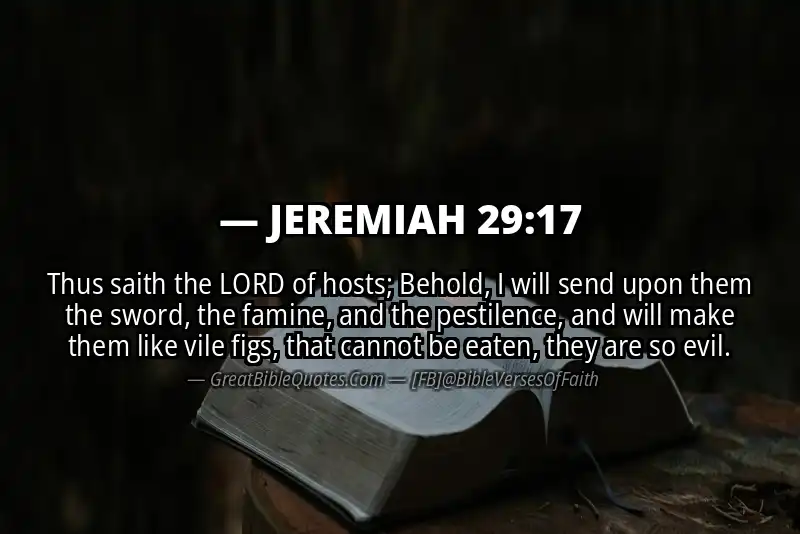 JEREMIAH 29:17 Verse Image