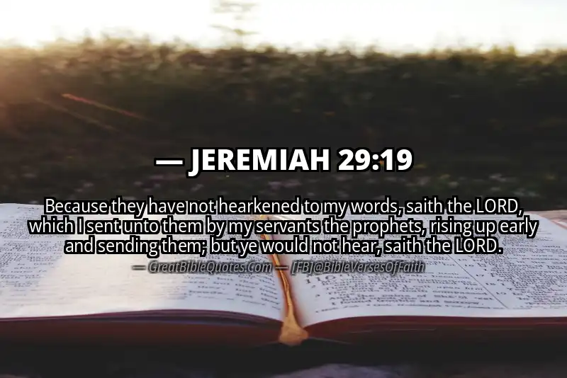 JEREMIAH 29:19 Verse