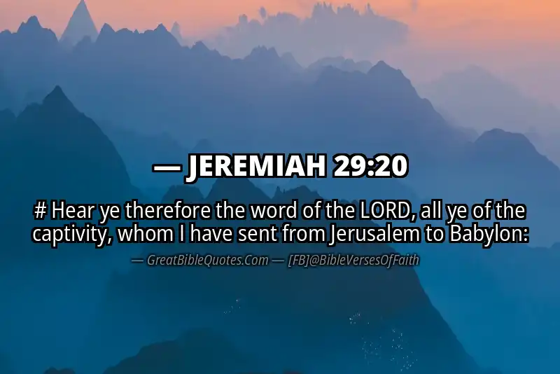 JEREMIAH 29:20 Verse