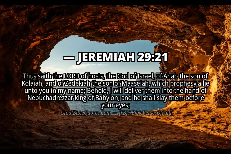 JEREMIAH 29:21 Verse