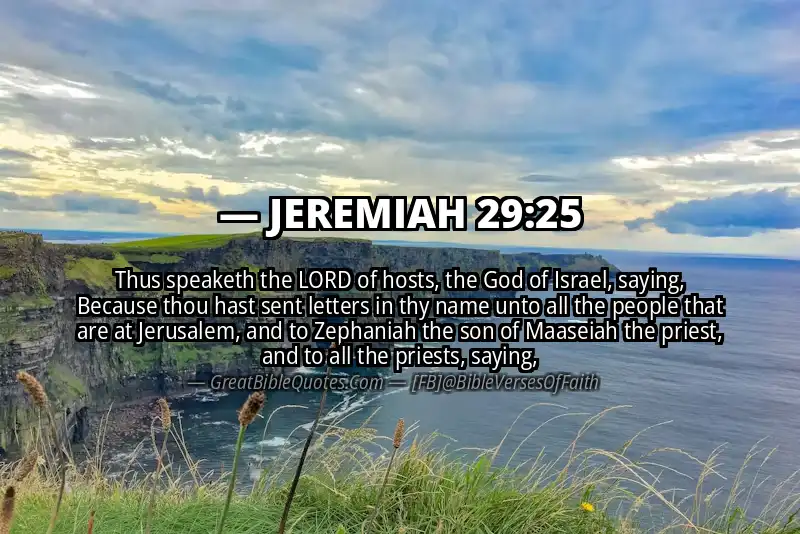 JEREMIAH 29:25 Verse